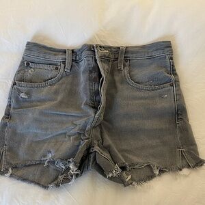 ETICA Distressed Gray Denim Shorts
